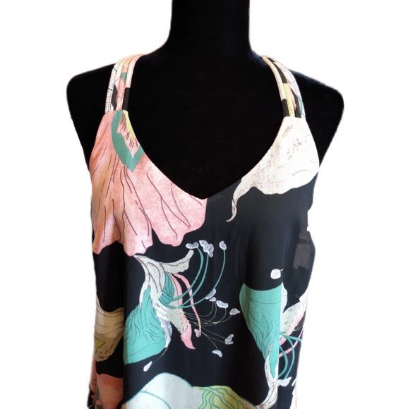 🔴 SALE Entro Anthropologie Floral Halter Open Back Sundress - Picture 5 of 10